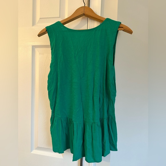 Loft green tank blouse, size medium - Picture 3 of 4